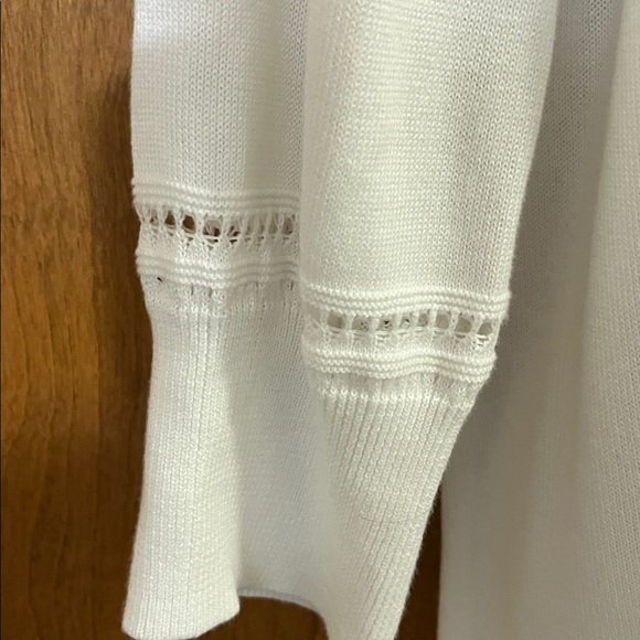 Terra & Sky Women's Cream Open-Front Cardigan - Picture 2 of 4